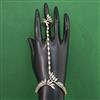 American Diamond Adjustable Hath Pan with Rhodium Plating 2 Tone Plating Mehndi Plating