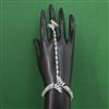 American Diamond Adjustable Hath Pan with Rhodium Plating 2 Tone Plating Mehndi Plating