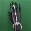 American Diamond Adjustable Hath Pan with Rhodium Plating Mehndi Plating Carat Plating