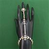 American Diamond Adjustable Hath Pan with Rhodium Plating Mehndi Plating Carat Plating