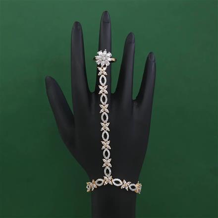 American Diamond Adjustable Hath Pan with Rhodium Plating 2 Tone Plating Carat Plating
