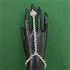 American Diamond Adjustable Hath Pan with Rhodium Plating 2 Tone Plating Mehndi Plating