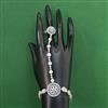 American Diamond Adjustable Hath Pan with Rhodium Plating 2 Tone Plating Mehndi Plating