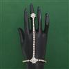 American Diamond Adjustable Hath Pan with Rhodium Plating 2 Tone Plating Mehndi Plating