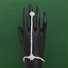 American Diamond Adjustable Hath Pan with Rhodium Plating 2 Tone Plating Mehndi Plating