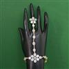 American Diamond Adjustable Hath Pan with Rhodium Plating 2 Tone Plating Mehndi Plating