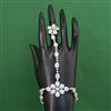 American Diamond Adjustable Hath Pan with Rhodium Plating 2 Tone Plating Mehndi Plating
