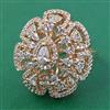 American Diamond Adjustable Ring with Rhodium Plating 2 Tone Plating Mehndi Plating Carat Plating