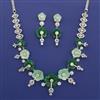 American Diamond Classic Necklace with Rhodium Plating