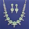 American Diamond Classic Necklace with Rhodium Plating