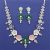 American Diamond Classic Necklace with Rhodium Plating