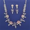 American Diamond Classic Necklace with Rhodium Plating