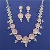 American Diamond Classic Necklace with Rhodium Plating