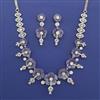 American Diamond Classic Necklace with Rhodium Plating