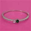 American Diamond Openable kada with Rhodium Plating