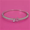 American Diamond Openable kada with Rhodium Plating