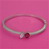 American Diamond Openable kada with Rhodium Plating