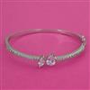 American Diamond Openable kada with Rhodium Plating