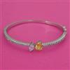 American Diamond Openable kada with Rhodium Plating