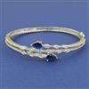 American Diamond Openable kada with Rhodium Plating