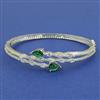 American Diamond Openable kada with Rhodium Plating