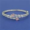 American Diamond Openable kada with Rhodium Plating