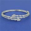 American Diamond Openable kada with Rhodium Plating