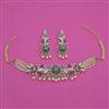 American Diamond Pearl Necklace with Carat Plating