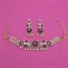 American Diamond Pearl Necklace with Carat Plating