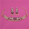 American Diamond Pearl Necklace with Carat Plating