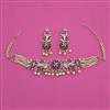 American Diamond Pearl Necklace with Carat Plating