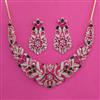 American Diamond Hazoorilal Necklace with Carat Plating