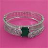 American Diamond Broad Kada with Rhodium Plating