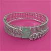 American Diamond Broad Kada with Rhodium Plating