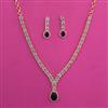 American Diamond Classic Necklace with 2 Tone Plating