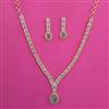 American Diamond Classic Necklace with 2 Tone Plating