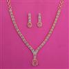 American Diamond Classic Necklace with 2 Tone Plating