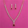 American Diamond Classic Necklace with 2 Tone Plating