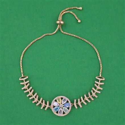 American Diamond Adjustable Bracelet with Carat Plating
