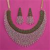 American Diamond Classic Necklace with 2 Tone Plating