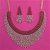 American Diamond Classic Necklace with 2 Tone Plating
