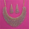 American Diamond Classic Necklace with 2 Tone Plating