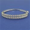 American Diamond Openable kada with Rhodium Plating 2 Tone Plating