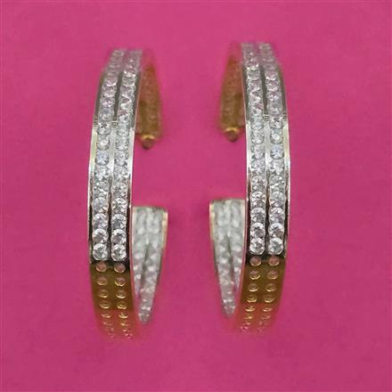 American Diamond Bali with Rhodium Plating 2 Tone Plating