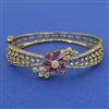 American Diamond Openable kada with Mehndi Plating