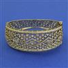 American Diamond Broad Kada with Rhodium Plating 2 Tone Plating Mehndi Plating