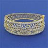 American Diamond Broad Kada with Rhodium Plating 2 Tone Plating Mehndi Plating