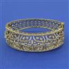 American Diamond Broad Kada with Rhodium Plating 2 Tone Plating Mehndi Plating