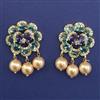 American Diamond Pearl Earring with Carat Plating