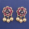 American Diamond Pearl Earring with Carat Plating